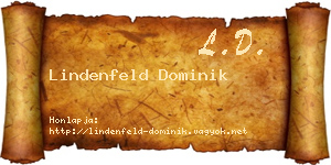 Lindenfeld Dominik névjegykártya